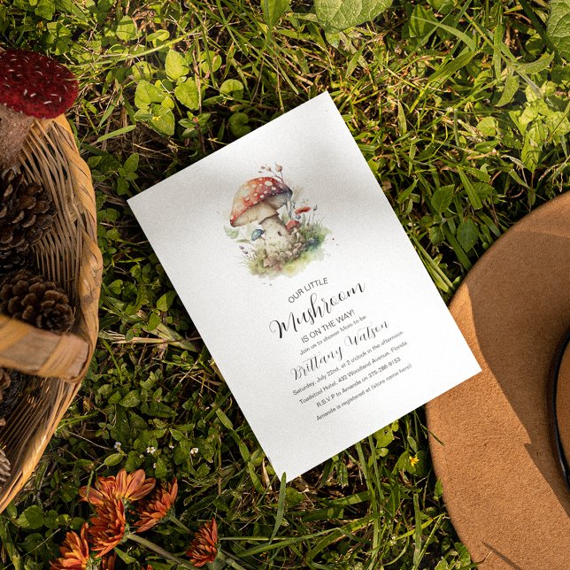 Unser kleines Pilz ist unterwegs! Babyparty Einladung (Von Creator hochgeladen)