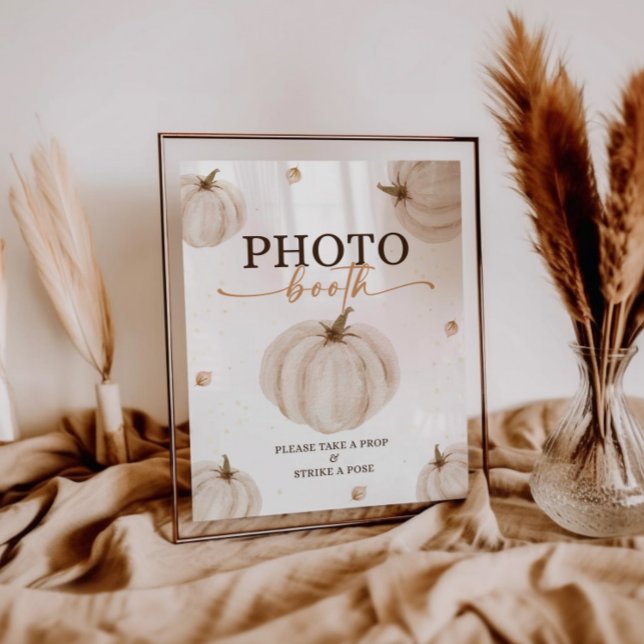 Unser kleines Pumpkin Birthday Fotobooth-Zeichen Poster (Von Creator hochgeladen)
