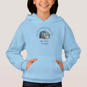 Unser kleines Pumpkin Blue   Babydusche Big Sister Hoodie