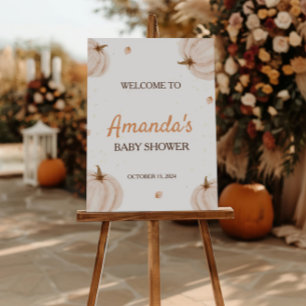 Unser kleines Pumpkin Fall Baby Dusche Begrüßungsz Poster
