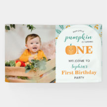 Unser kleines Pumpkin Fall Custom Foto Geburtstag