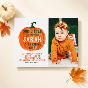 Unser kleines Pumpkin-Foto Einladung