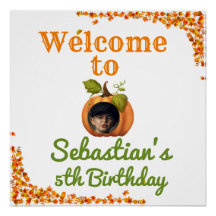 Unser kleines Pumpkin-Foto Geburtstag Willkommen