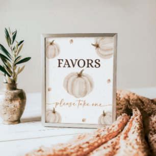 Unser kleines Pumpkin Geburtstagsfavoriten-Zeichen Poster