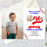 Unser kleines Rookie-Baseball 1. Geburtstags-Party Einladung<br><div class="desc">Dies ist eine Our Little Rookie Baseball ONE Custom Picture Foto 1. Geburtstag Party Einladung!</div>