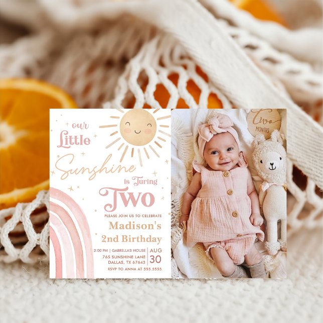 Unser kleines Sonnenschein-Regenbogen 2. Geburtsta Einladung (Von Creator hochgeladen)