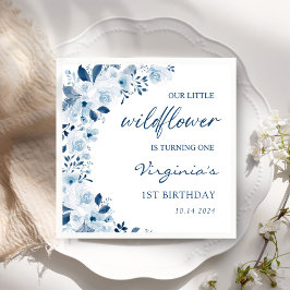 Unser kleines Wildblume Baby Girl 1. Geburtstag Pa Serviette
