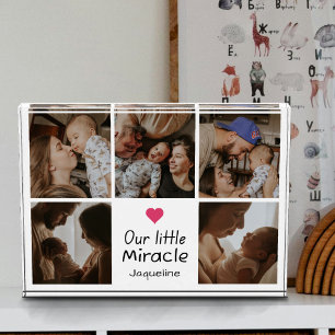 Unser kleines Wunder Neue Eltern Baby-Fotocollage Fotoblock
