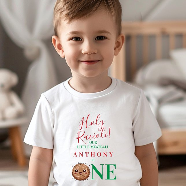 Unser Kleinkind T-shirt (Our Little Meatball is One First Birthday Party Toddler T-shirt)
