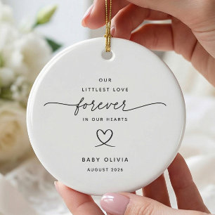 Unser kleinster Liebes-Baby-Gedenk-Schmuck Keramik Ornament