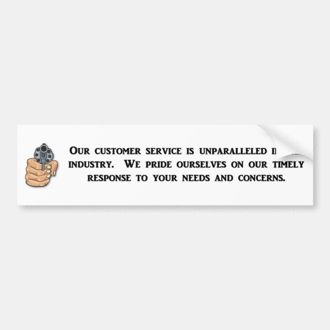 Unser Kundenservice ist einzigartig Autoaufkleber (Vorne)