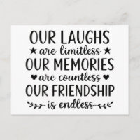 Unser Lachen ist grenzenlos Freundschaft Zitat