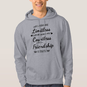 Unser Lachen Ist Grenzenlos Freundschaftszitat Hoodie