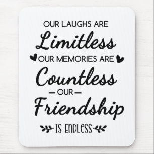 Unser Lachen Ist Grenzenlos Freundschaftszitat Mousepad