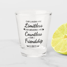 Unser Lachen Ist Grenzenlos Freundschaftszitat Schnapsglas