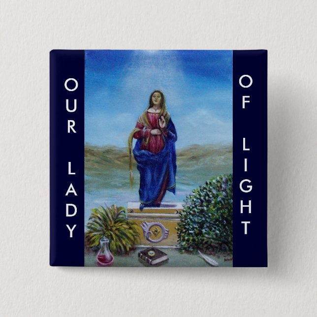 UNSER LADY OF LIGHT Madonna of Immaculate Concepti Button (Vorderseite)