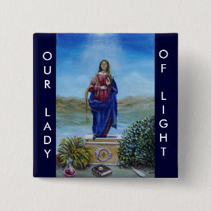 UNSER LADY OF LIGHT Madonna of Immaculate Concepti Button