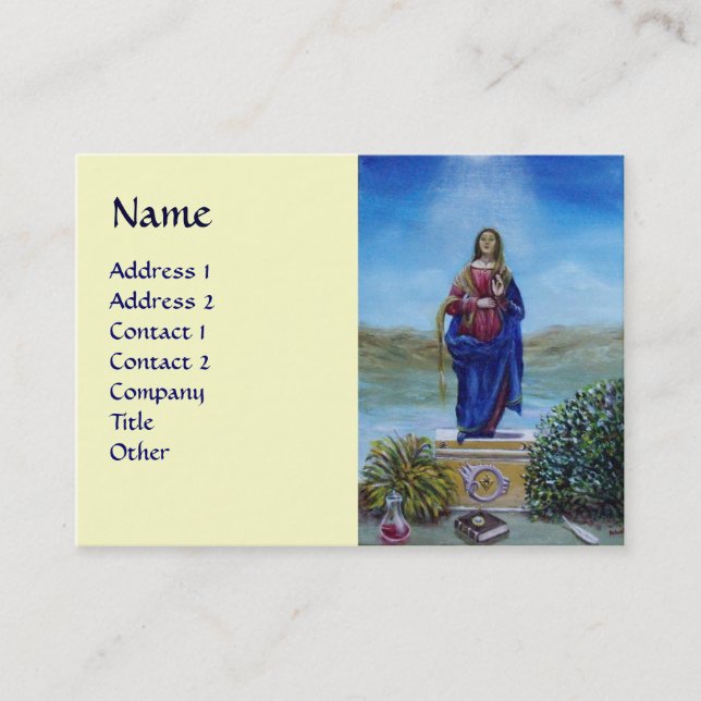 UNSER LADY OF LIGHT Madonna of Immaculate Concepti Visitenkarte (Vorderseite)