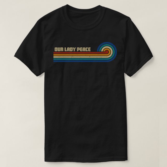 Unser Lady Peace Retro Sunset T-Shirt (Design vorne)