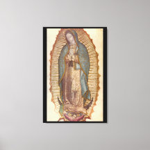UNSER LADY VON GUADALUPE 30x45 NATURAL AUF SCHWARZ