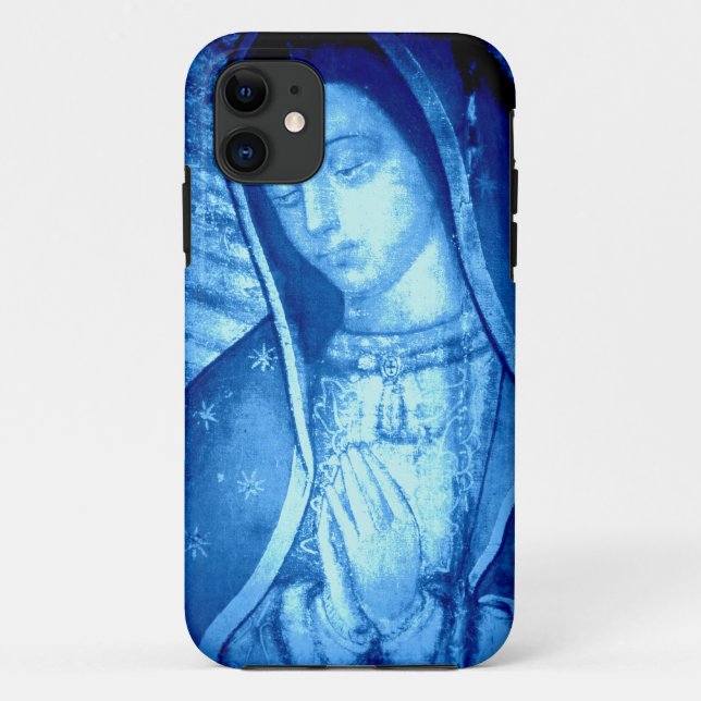 UNSER LADY VON GUADALUPE BLUE Case-Mate iPhone HÜLLE (Rückseite)
