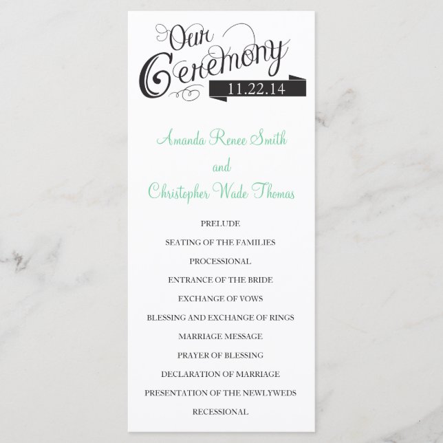 Unser Liebe Story Wedding Programm (Vorderseite)