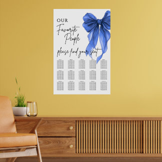 Unser Lieblings Hochzeits-Sitzplan zum Verbeugen Poster