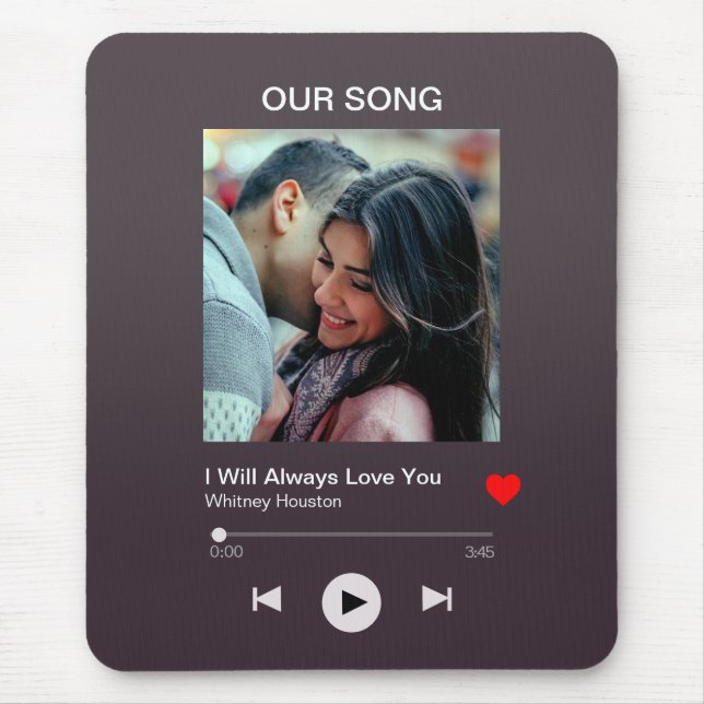 Unser Lieblingslied - Kundenspezifisches Foto Mousepad (Vorne)