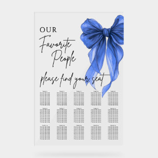 Unser Lieblingspersonen-Bow-Hochzeitssitzplan Acrylschild