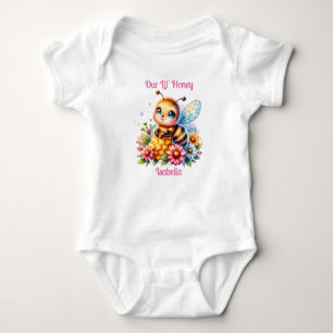 Unser Lil' Honey Honigbiene Personalisiert Baby Strampler