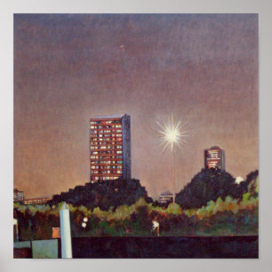 Unser moderner Mond Poster