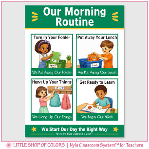 Unser Morgenroutine-Klassenankerdiagramm Poster