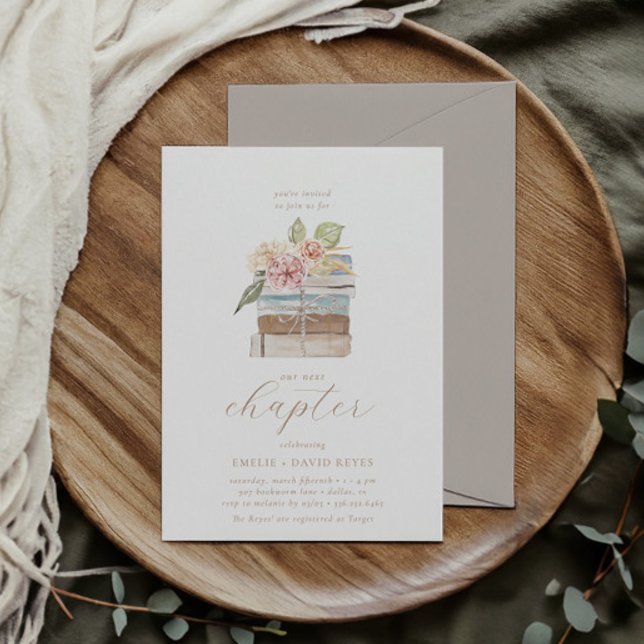 Unser nächstes Kapitel | Neutral Storybook Baby Sh Einladung (Von Creator hochgeladen)