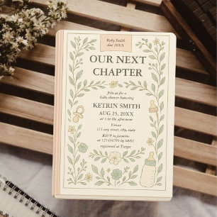 Unser nächstes Kapitel Storybook Fairytale Baby Du Einladung