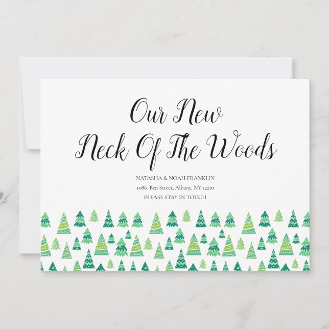 Unser neuer Nacken der Wald Bäume neue Zuhause-Adr (Vorderseite)