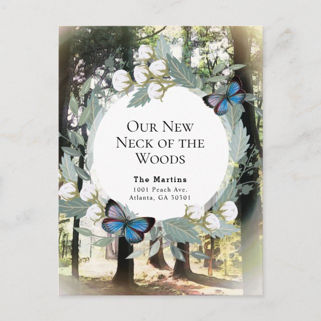 Unser neuer Nacken der Woods Moving Ankündigung (Vorderseite)