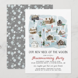 Unser neuer Nacken des Woods Housewarming-Party Einladung