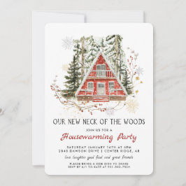 Unser neuer Nacken des Woods Housewarming-Party Einladung
