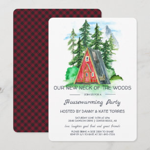 Unser neuer Nacken des Woods Housewarming-Party Einladung