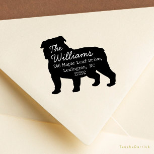 Unser neues Haus Ankündigung Rücksendeadresse Bull Gummistempel