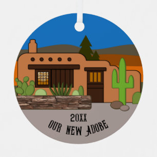 Unser neues Personalisiertes Jahr in Adobe Ornament Aus Metall