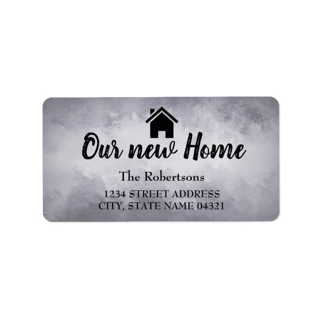 Unser neues Zuhause Adressaufkleber (Vorne)