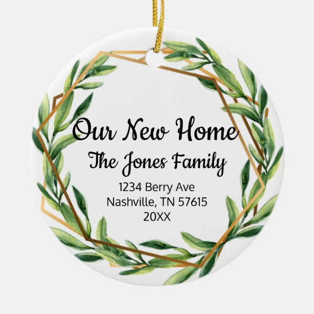 Unser neues Zuhause Floral Ornament Neue Zuhause G (Vorne)