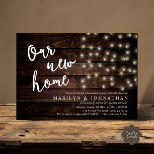 Unser neues Zuhause-Party, Rustic Housewarming Einladung