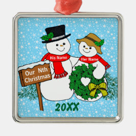 Unser Nth Weihnachten Silbernes Ornament