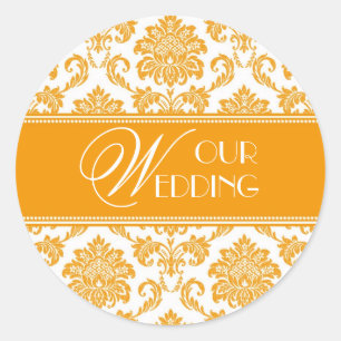 Unser Orange Damask Sticker