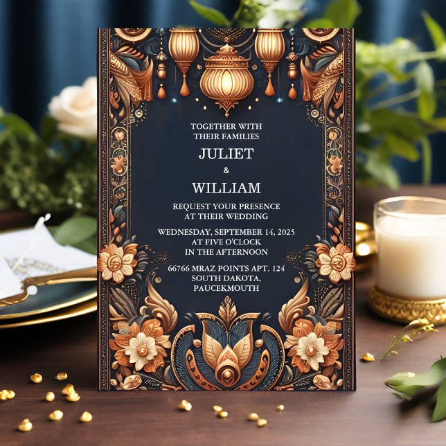 Unser Palace Hindi Henna Mehndi Indian Style Weddi Einladung (Von Creator hochgeladen)