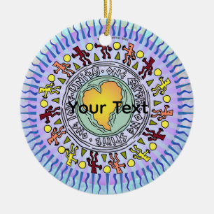 Unser Planet Erde Keramik Ornament