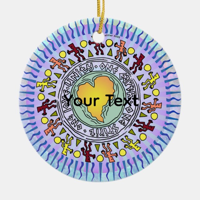 Unser Planet Keramik Ornament (Vorne)