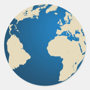 Unser Planet Runder Aufkleber